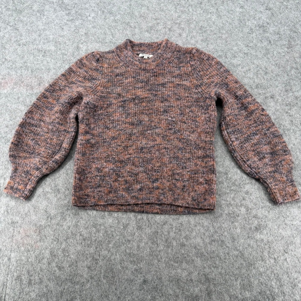 Madewell Womens Space Dyed Crewneck Sweater Rust Purple MA717 XXS